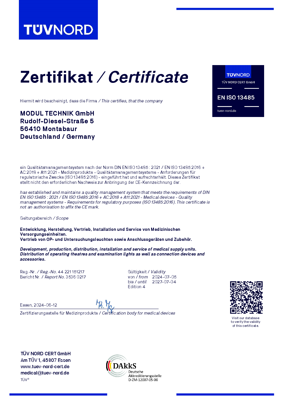 Zertifikate – modul technik